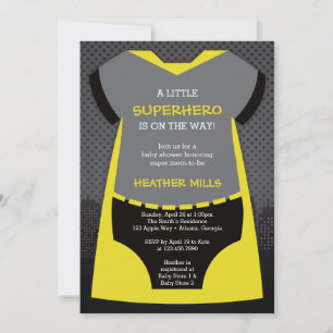 Superhero Baby Shower Invitation for Reena