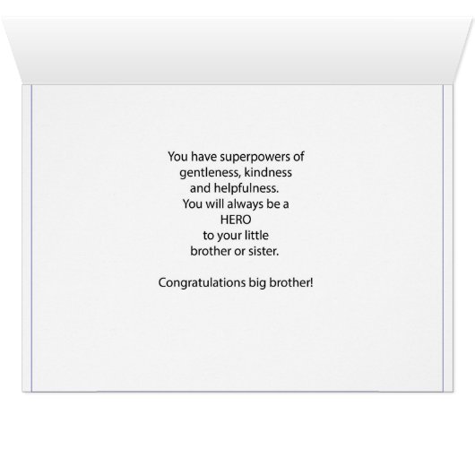 Superhero Becoming a Big Brother (Inside Horizontal (Bottom))