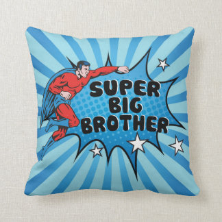 Superhero Becoming a Big Brother Throw Pillow
