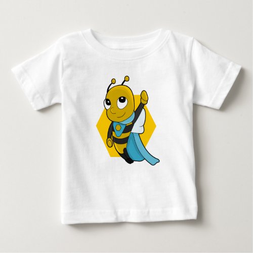 Superhero bee cartoon baby T_Shirt