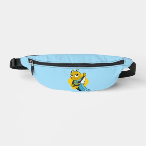 Superhero bee cartoon fanny pack