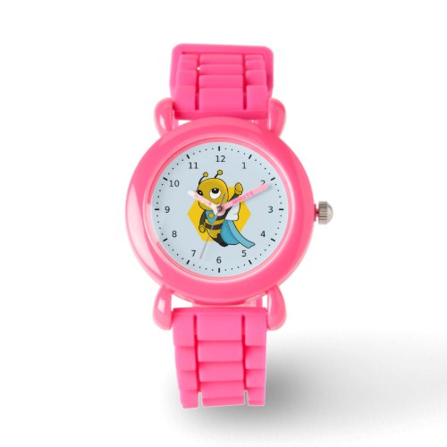 Superhero bee cartoon watch