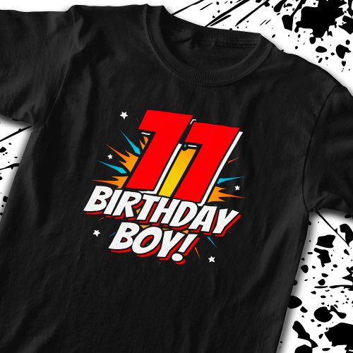 Superhero Birthday _ 11 Year Old _ 11th Birthday T_Shirt