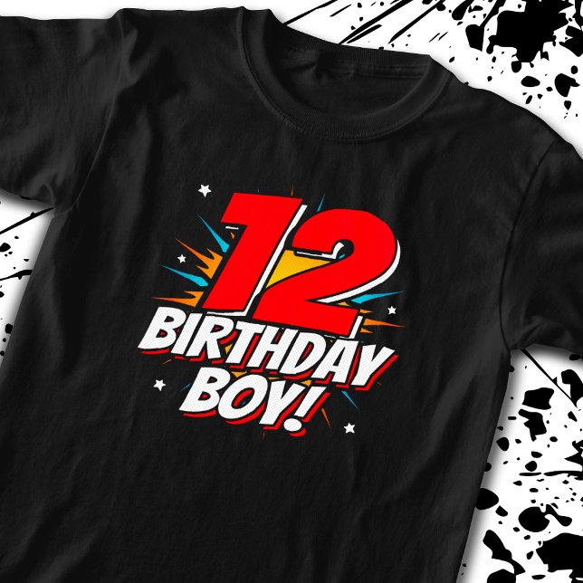 Superhero Birthday - 12 Year Old - 12th Birthday T-Shirt (Creator Uploaded)