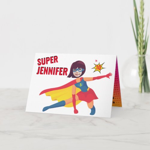 Superhero Birthday Awesome Amazing Gift Card