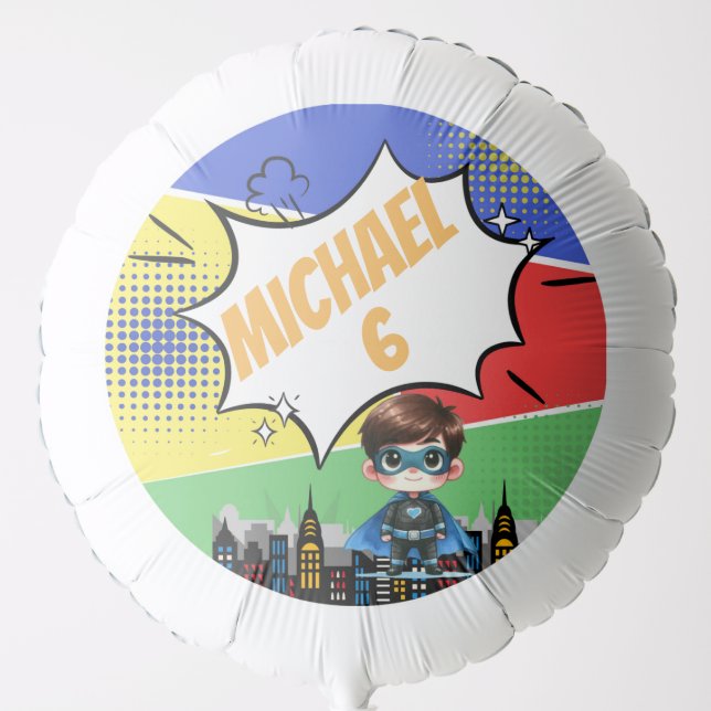 Superhero Birthday Balloon (Front)