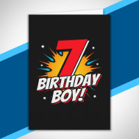 Superhero Birthday Boy - 7 Year Old - 7th Birthday