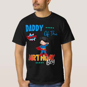 Superhero Birthday Boy Colorful Custom Matching T-Shirt