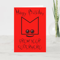 Superhero Birthday Card (red)