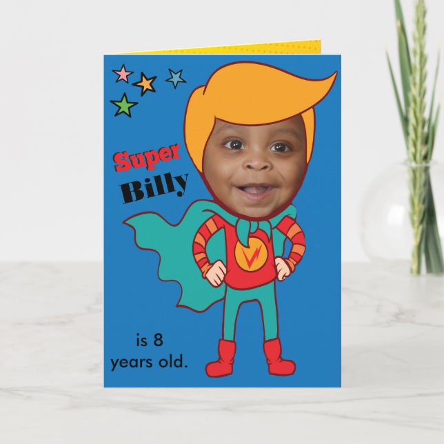 Superhero Birthday Comic ⚡  Fantastic Special Kid  Card (Front)