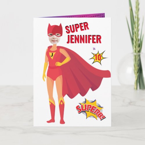 Superhero Birthday Gift Awesome Amazing  Card