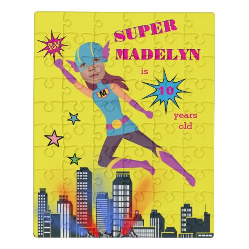 Superhero Birthday Girl Fantastic Sensational Jigsaw Puzzle