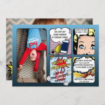 Superhero Birthday Invitation