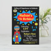 Superhero Birthday Invitation (Standing Front)