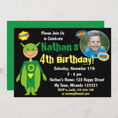 Superhero Birthday Invitation (Front/Back)
