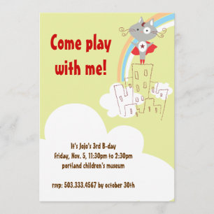 Superhero Birthday Invitation