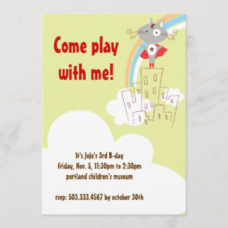 Superhero Birthday Invitation