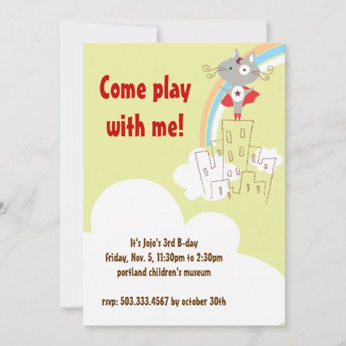 Superhero Birthday Invitation