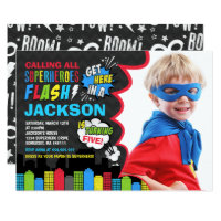 Superhero Birthday Invitation Superhero Party