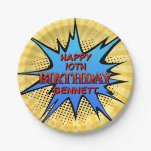 Superhero Birthday Paper Plates