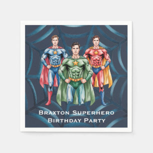 Superhero Birthday Party For Boys Napkins