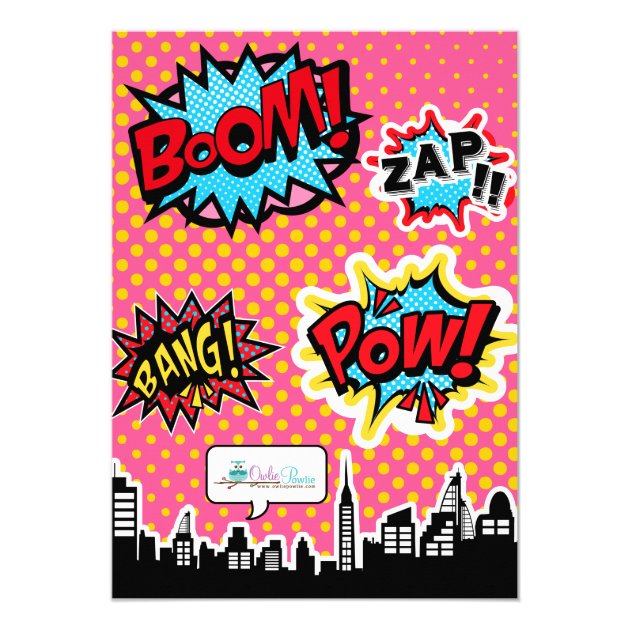 Superhero Birthday Party Invitation