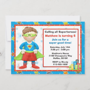 Superhero Birthday Party Invitation