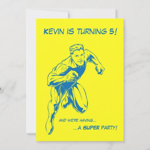 Superhero Birthday Party Invitation