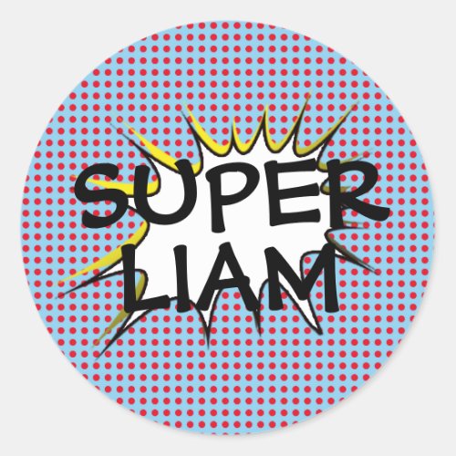 Superhero Birthday Party Stickers