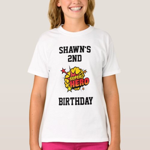 Superhero Birthday Party T_Shirt