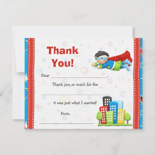 Superhero Birthday Party Thank You
