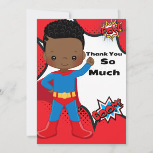 Superhero Birthday Thank You Card