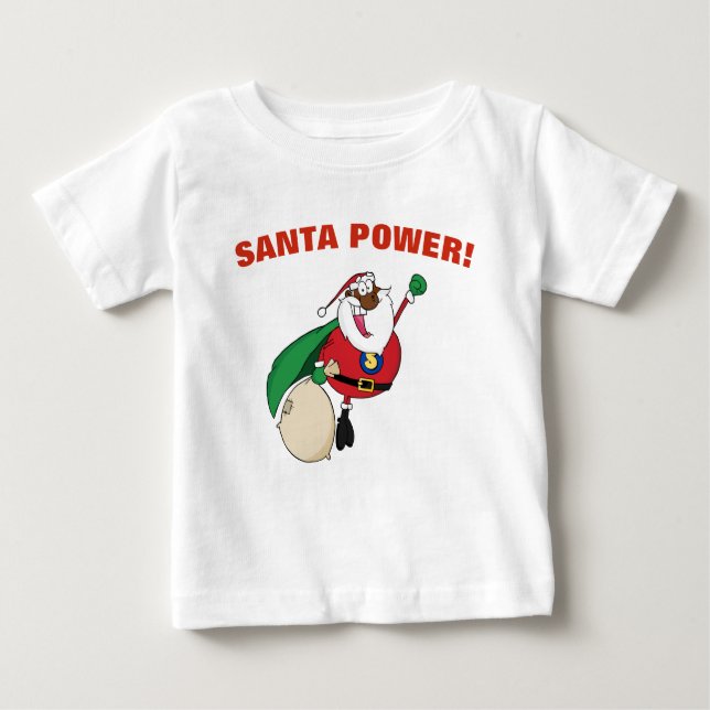 Superhero Black Santa Power Shirt (Front)