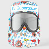Superhero Boom Zap Bang Comic Themed Face Shield (Front)