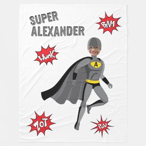 Superhero Boy Amazing Unique Fabulous Birthday Fle Fleece Blanket