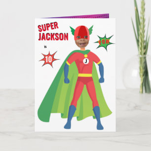 Superhero Boy Birthday Amazing Special Fab Gift Card