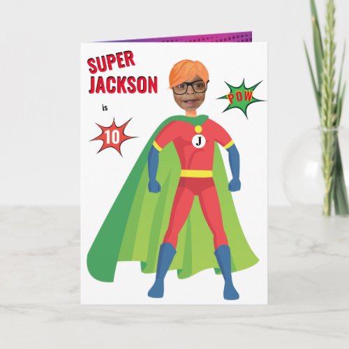 Superhero Boy Birthday Amazing Special Fun Gift Card