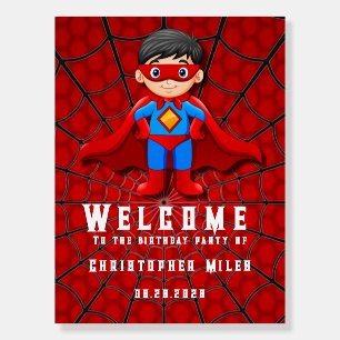 SuperHero Boy Birthday Party Welcome Sign