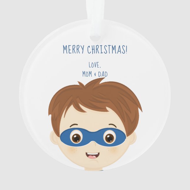 Superhero Boy Ornament (Back)