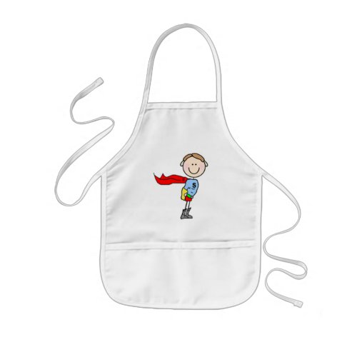 Superhero Boy Stick Figure Kids Apron