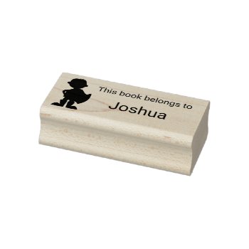 Superhero Boy This Book Belongs To Personalized Rubber Stamp by LilPartyPlanners at Zazzle