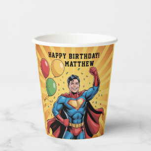 Superhero Boys Birthday Party Paper Cups