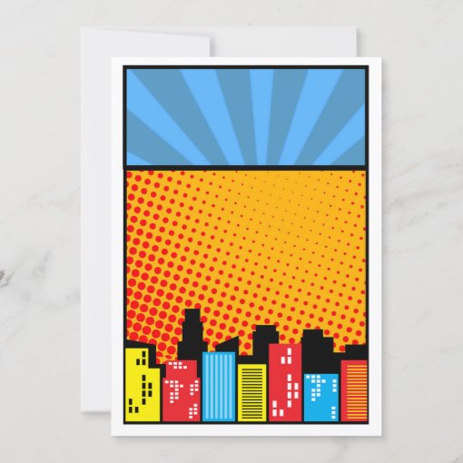 Superhero Boy's Newspaper Comic Style Birthday Invitation | Zazzle