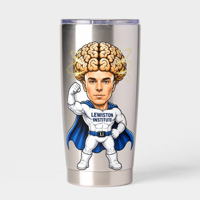 Superhero Brain Power Insulated Tumbler (Back)