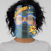 Superhero | Bright Comic Book Style Face Shield (Insitu)