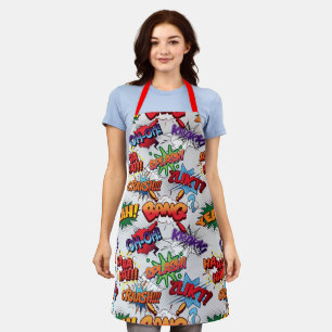 Superhero Bubble Pattern Apron