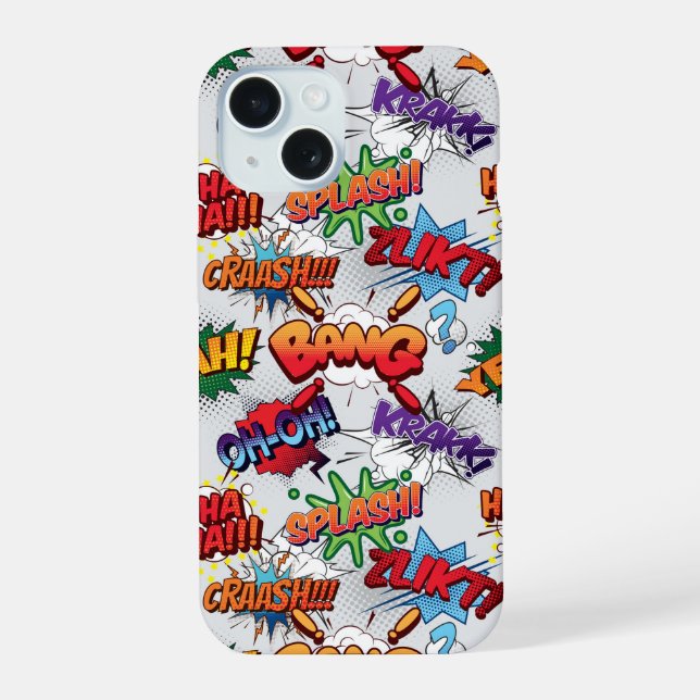 Superhero Bubble Pattern Iphone Case (Back)
