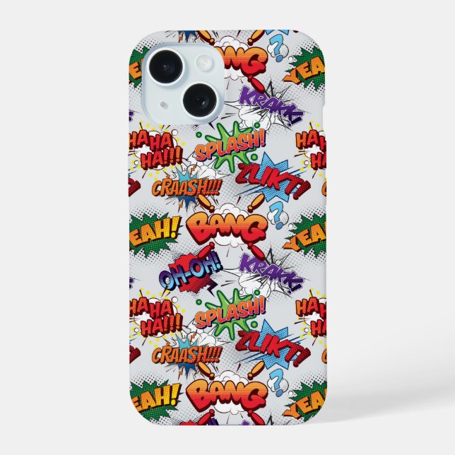 Superhero Bubble Pattern Iphone Case (Back)