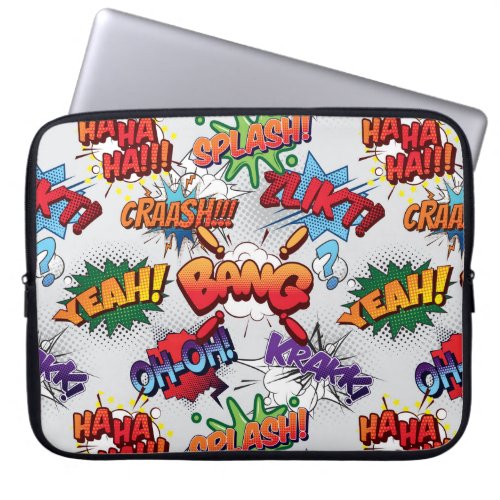 Superhero Bubble Pattern Laptop Sleeve