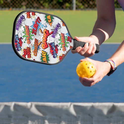 Superhero Bubble Pattern Pickleball Paddle